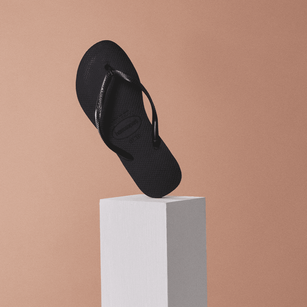 Women's Slim Flip Flops - Black