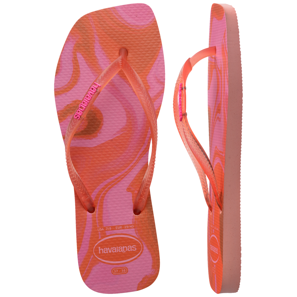 Women's Slim Square Jelly Flip Flops - BLOSSOM