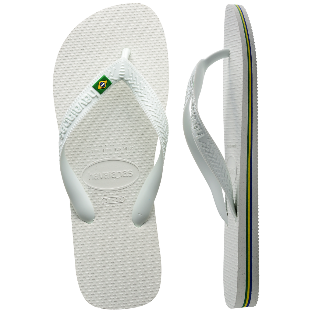 Men's Brazil Flip Flops - White
