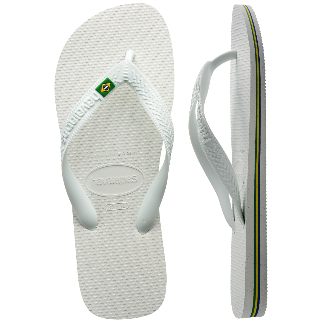 Men's Brazil Flip Flops - White