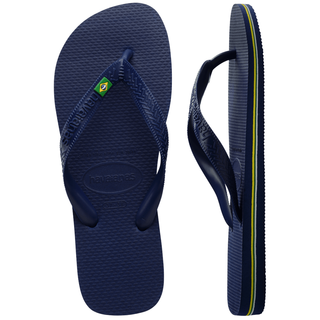 Men's Brazil Flip Flops - Navy Blue