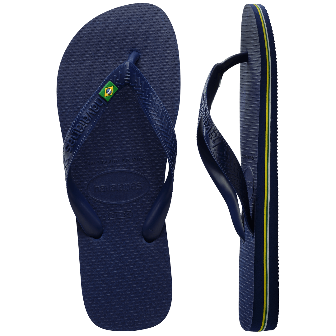 Men's Brazil Flip Flops - Navy Blue