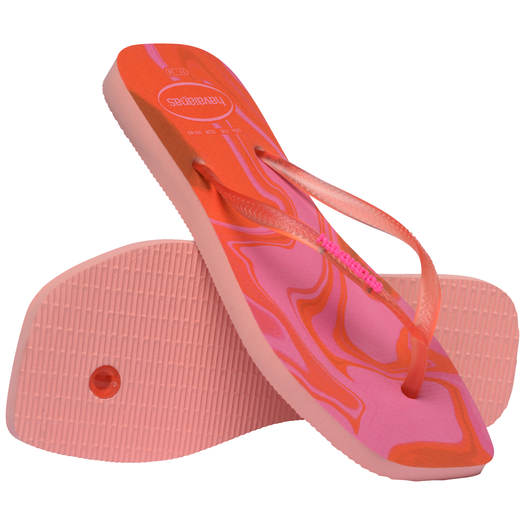 Women's Slim Square Jelly Flip Flops - BLOSSOM