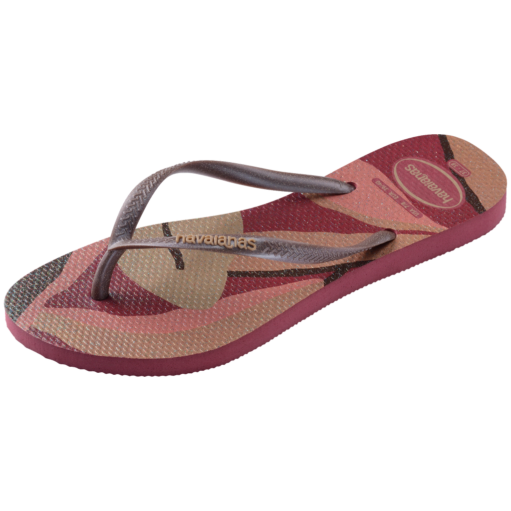 Women's Slim Palette Glow Flip Flops - AMARANTH