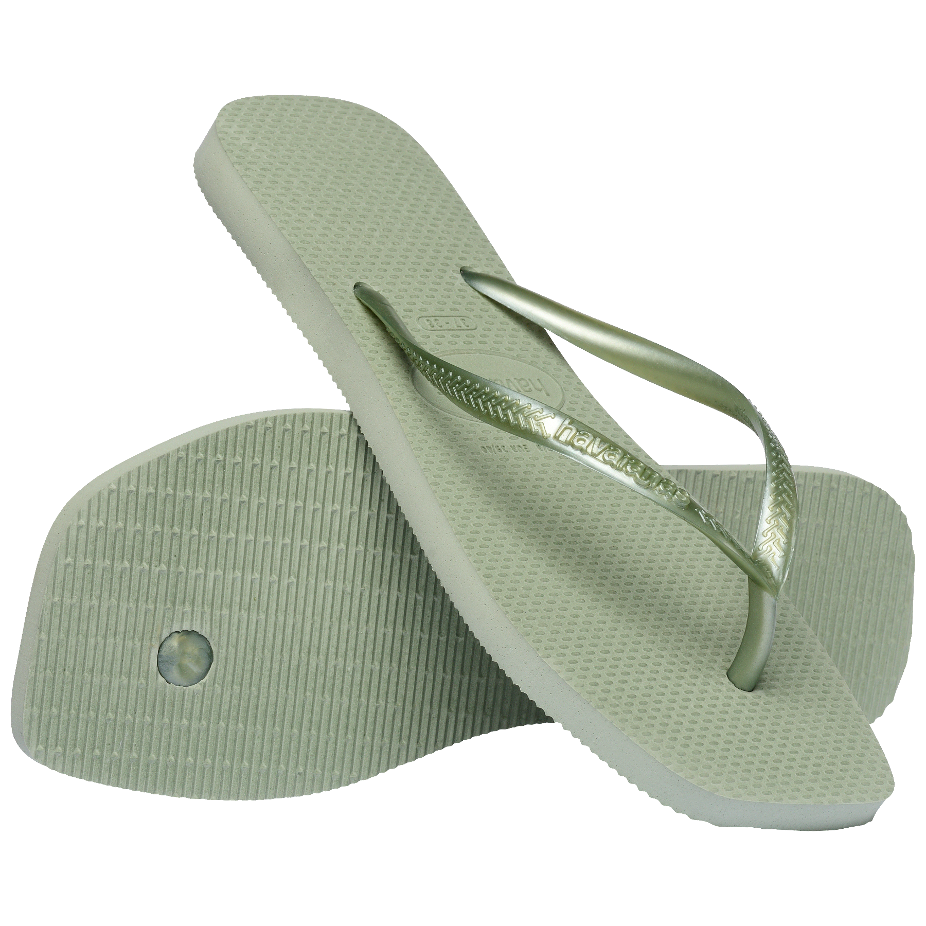 Women's Slim Square Flip Flops - SMOKE GREEN