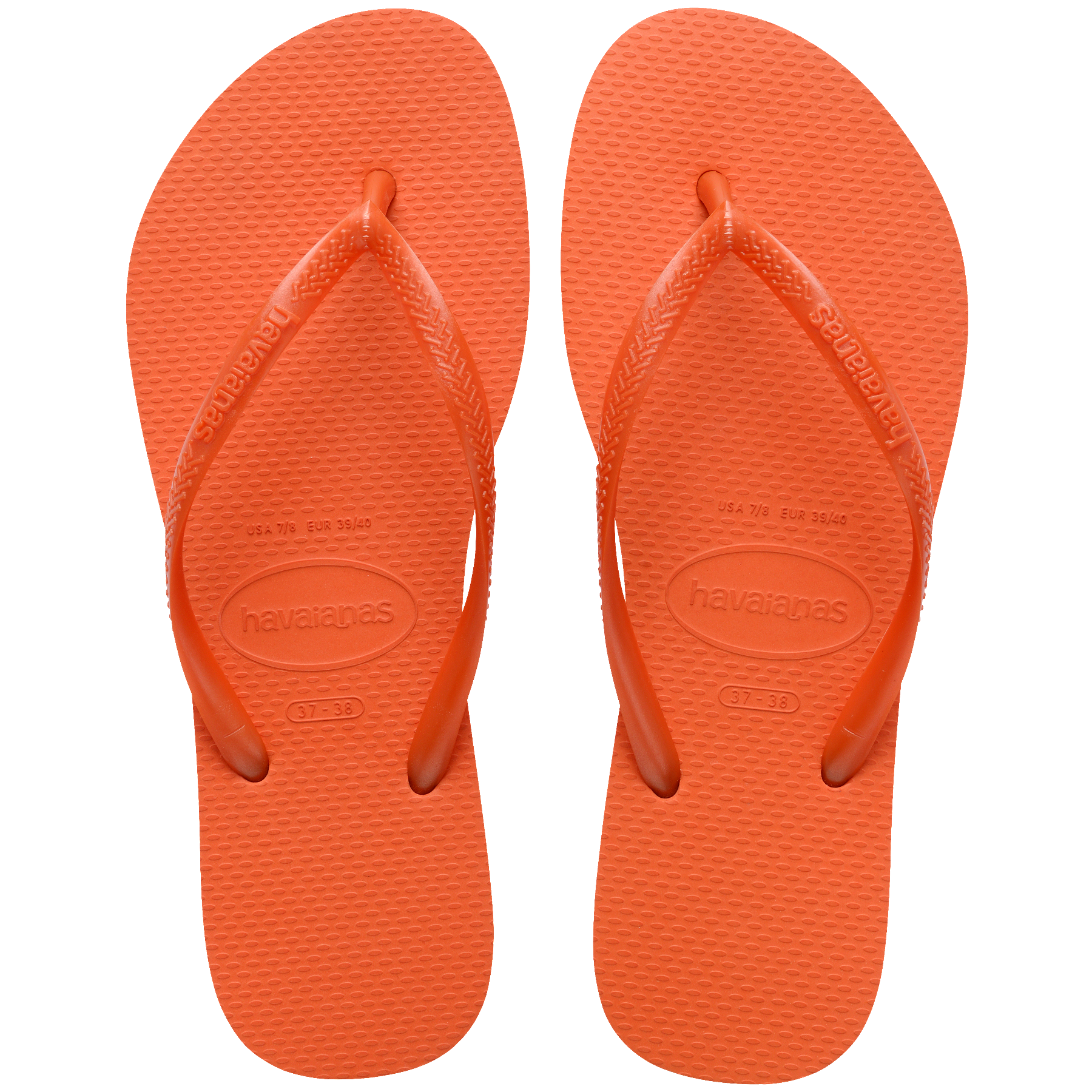 Women's Slim Flip Flops - ORANGE