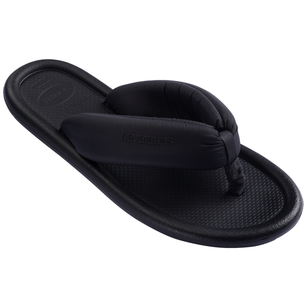 Women's Maxi Puffed Flip Flops - BLACK