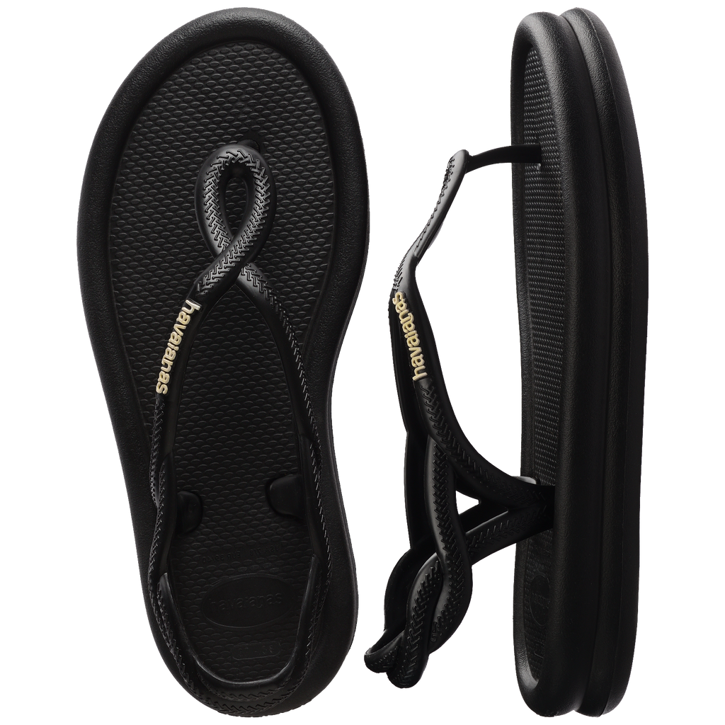 Women's Luna Puffed Sandals - BLACK
