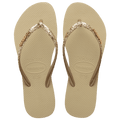 Women's Slim Glitter II Flip Flop - Brown