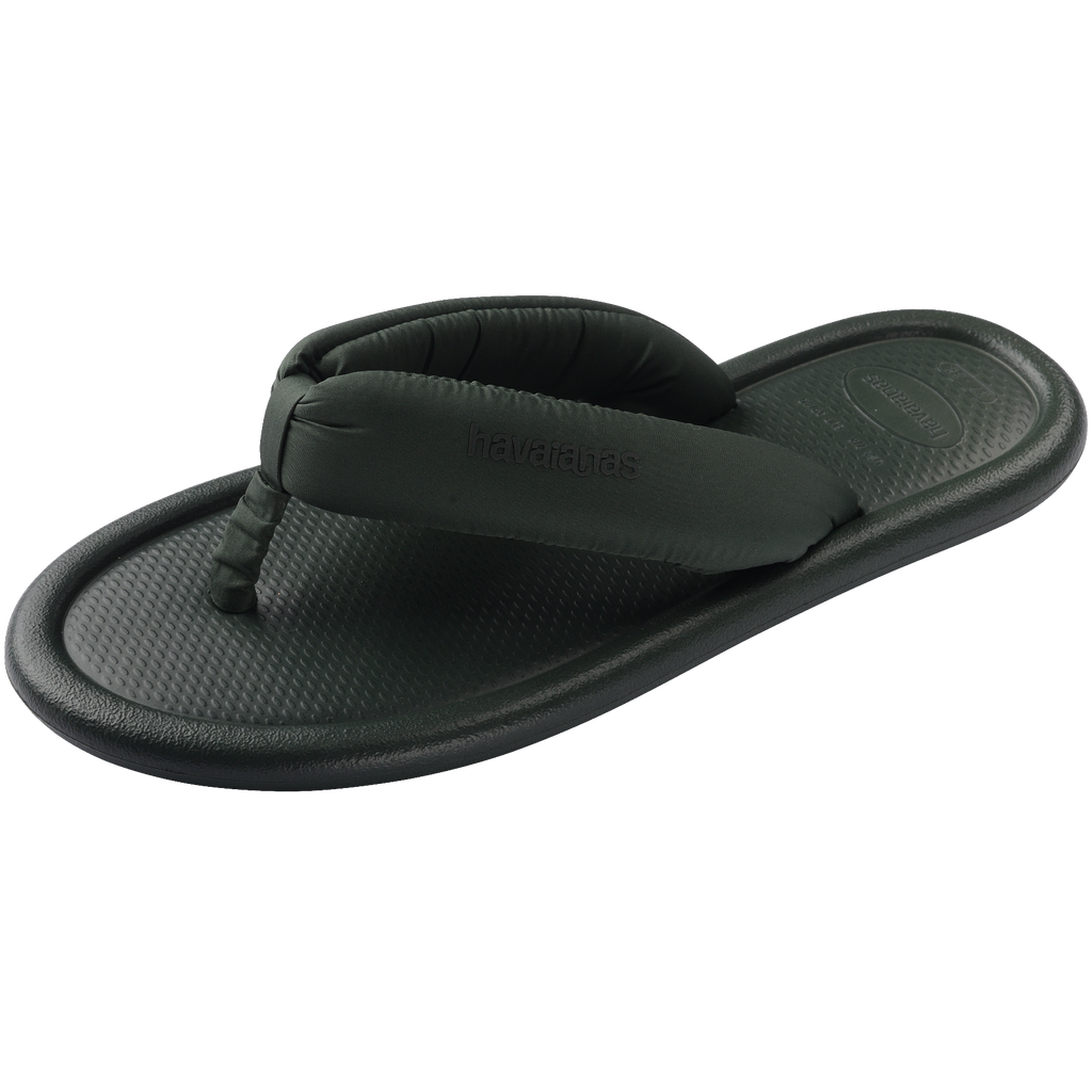 Women's Maxi Puffed Flip Flops - GREEN OLIVE