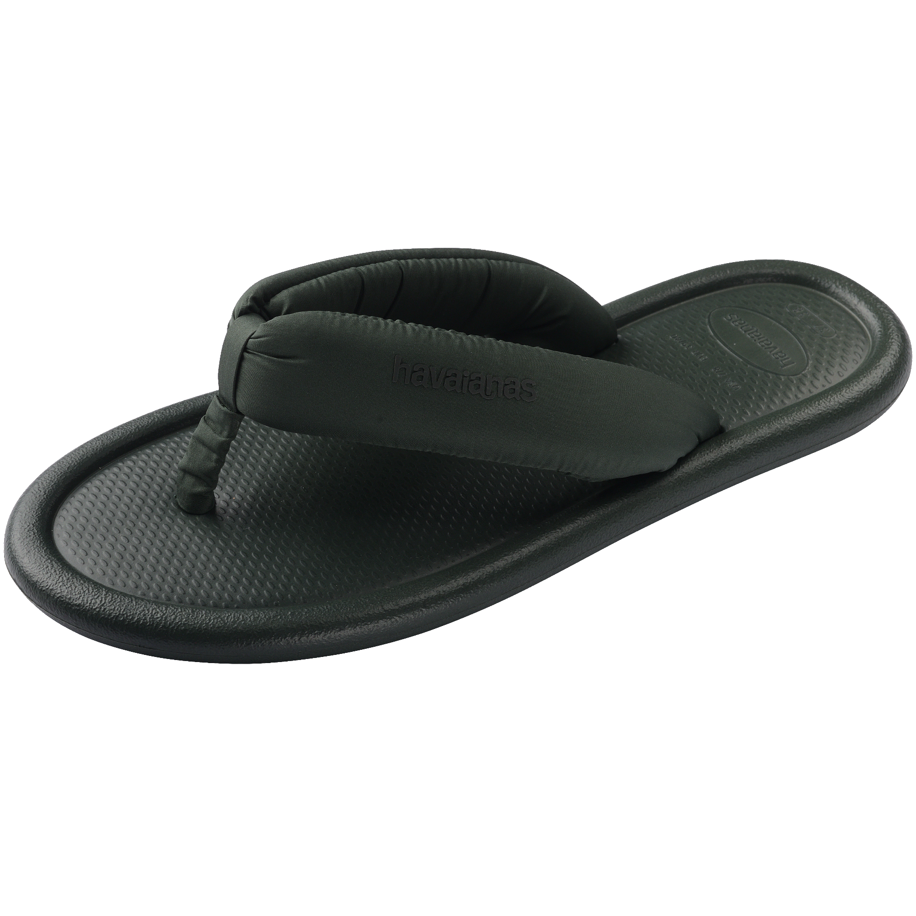 Women's Maxi Puffed Flip Flops - GREEN OLIVE
