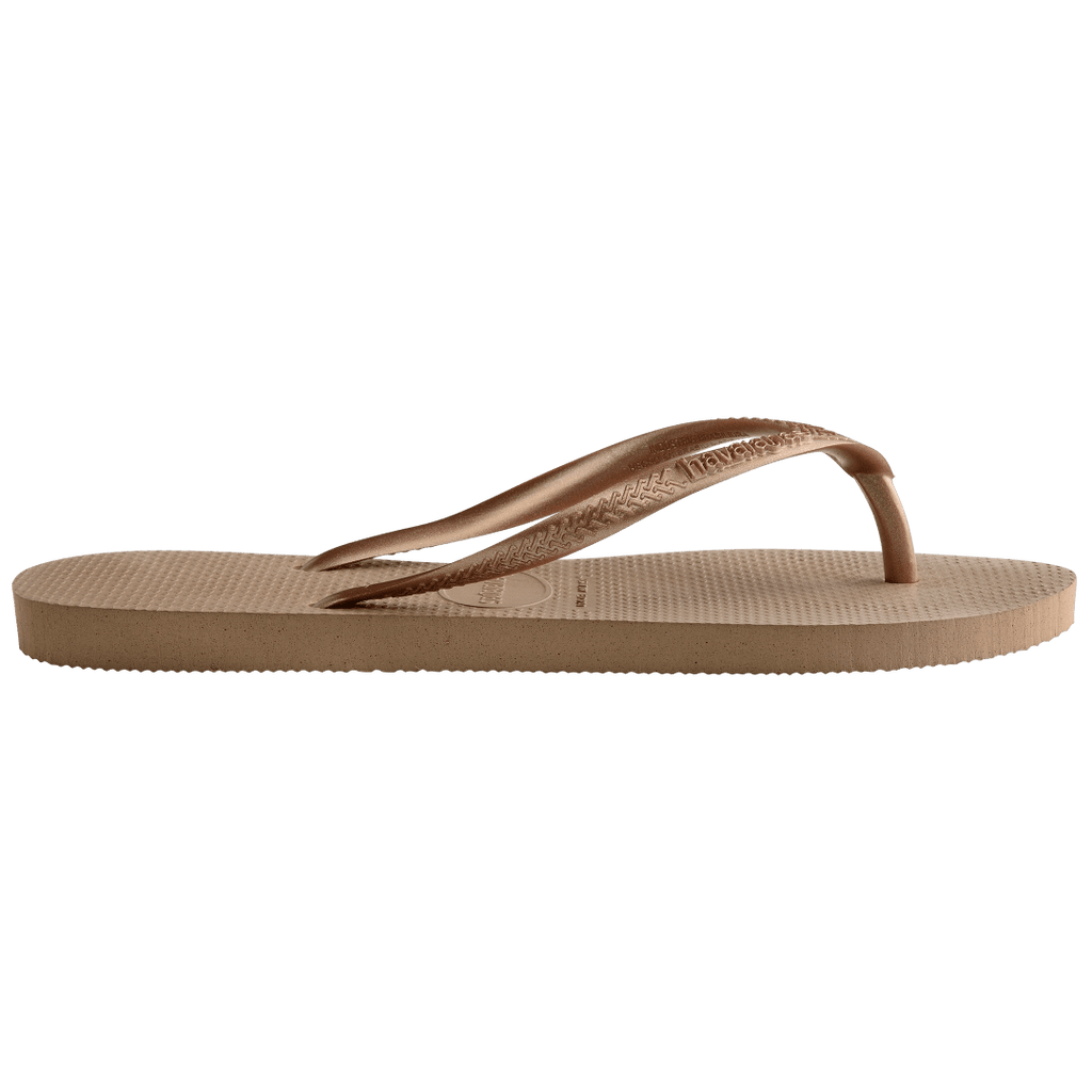 Women's Slim Flip Flops - Rose Gold