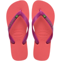 Women's Brazil Logo Flip Flops - CORAL/PINK