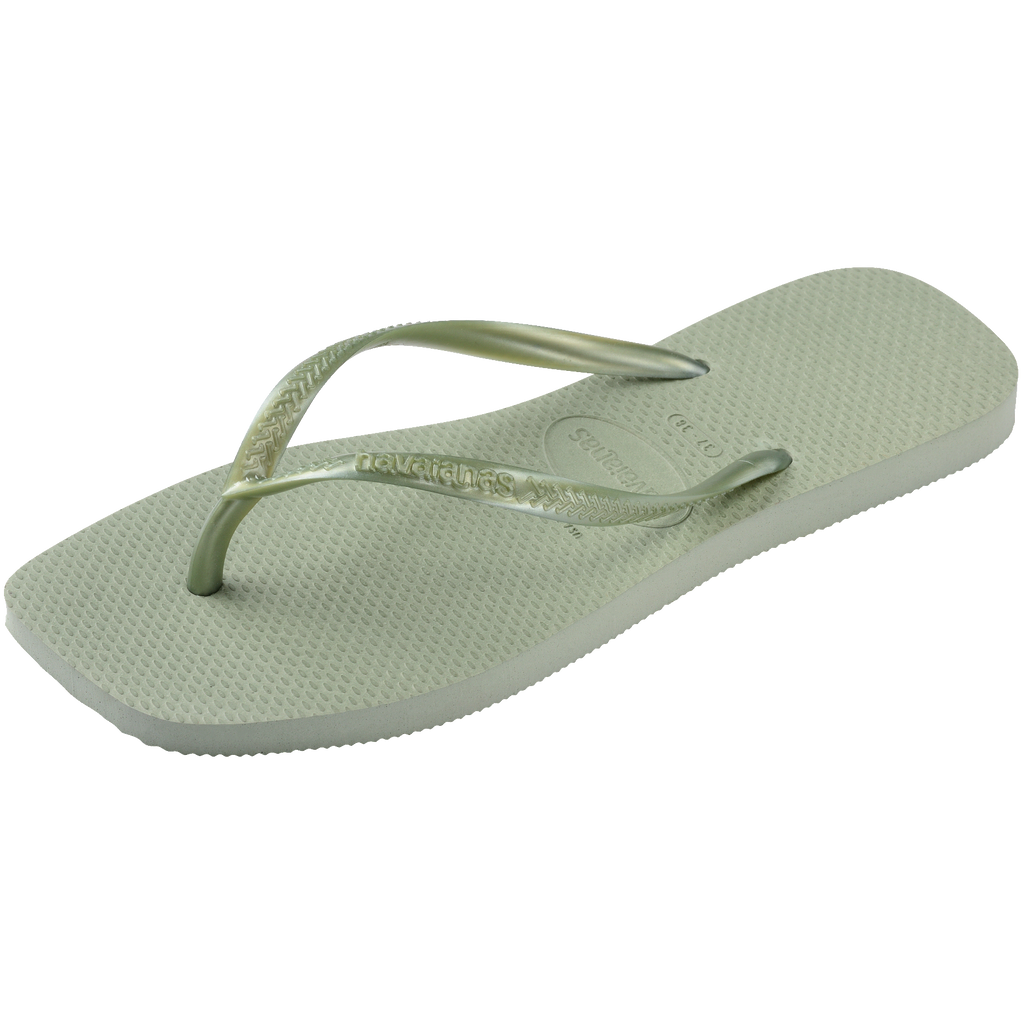 Women's Slim Square Flip Flops - SMOKE GREEN