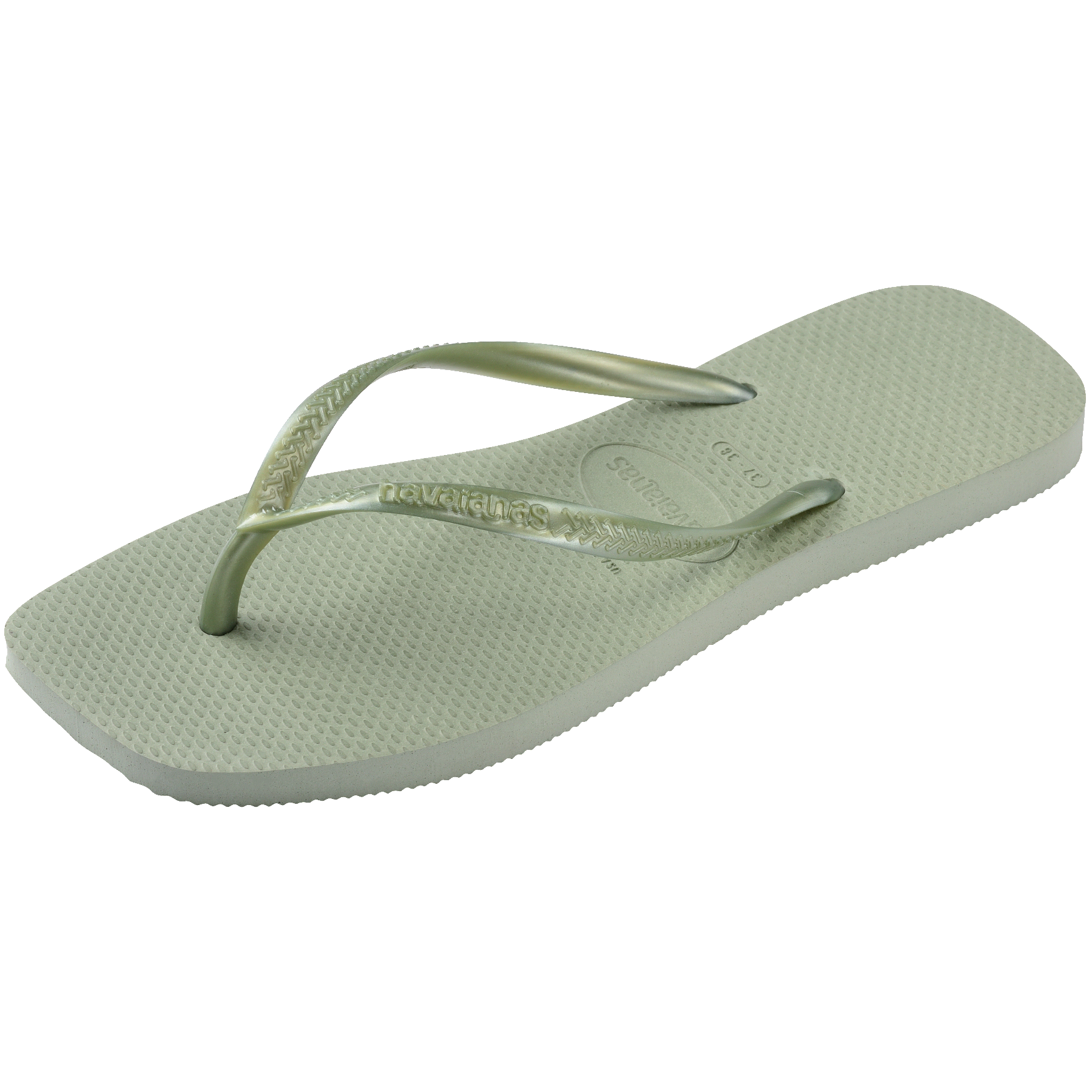 Women's Slim Square Flip Flops - SMOKE GREEN