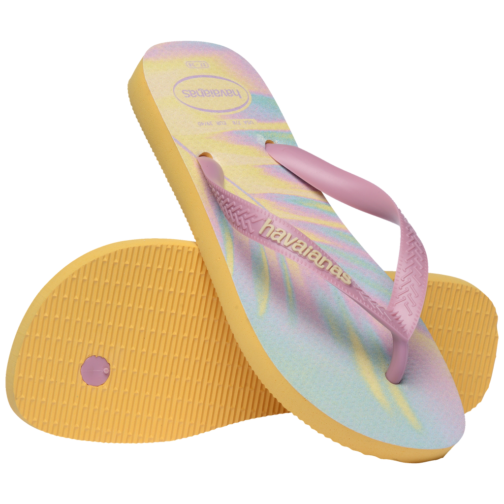 Women's Top Fashion Flip Flops - CAJA YELLOW