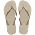 Women's Slim Flip Flops - Beige