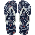 Men's Top Nautical Flip Flops - Navy/Navy/White
