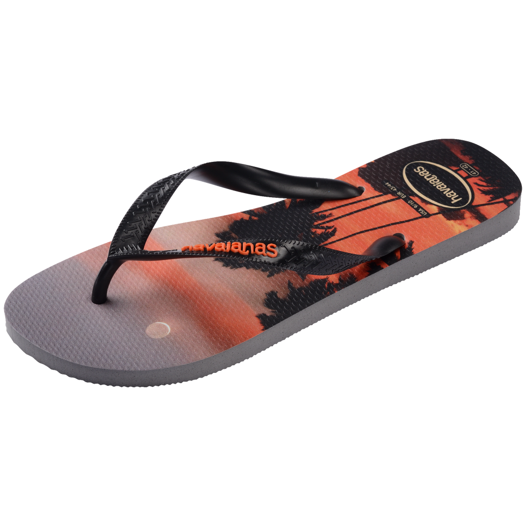 Men's Top Surfer I Flip Flops - GREY STEEL/BLACK/SUNSET ORANGE