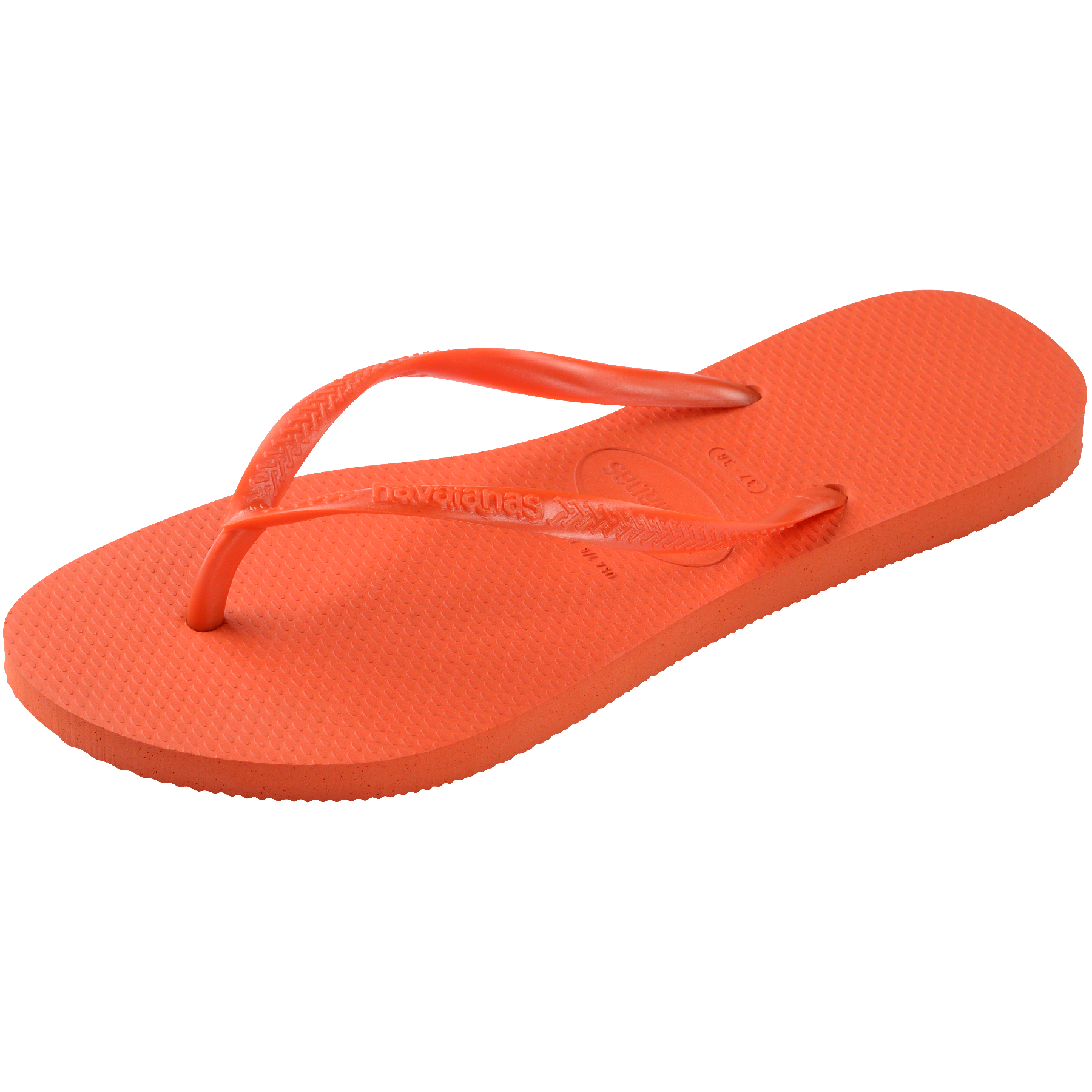 Women's Slim Flip Flops - ORANGE