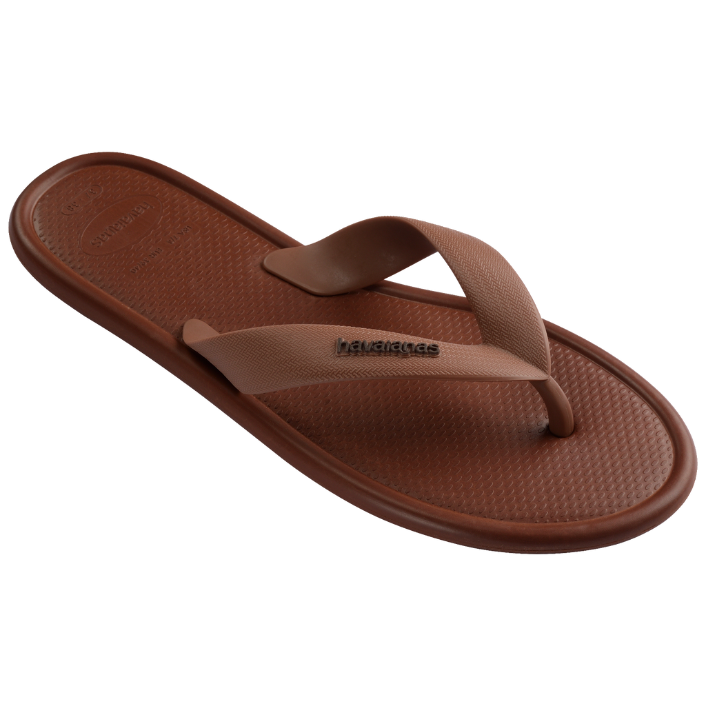 Women's Puffed Up Flip Flops - RUST