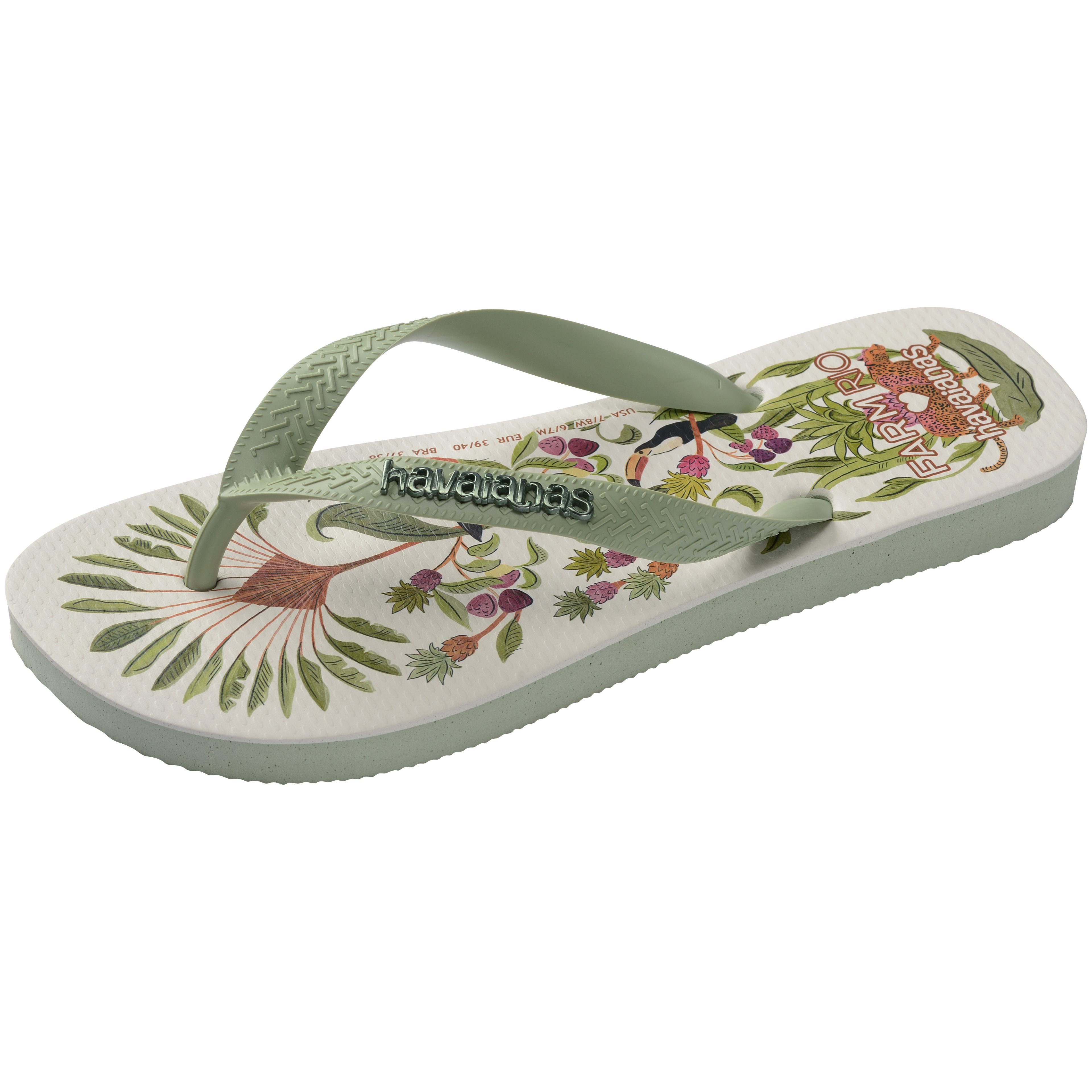 Women's FARM Rio Sweet Forest Flip Flops - Smoke Green