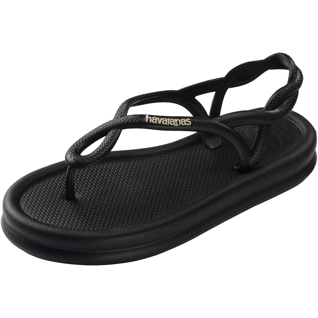 Women's Luna Puffed Sandals - BLACK