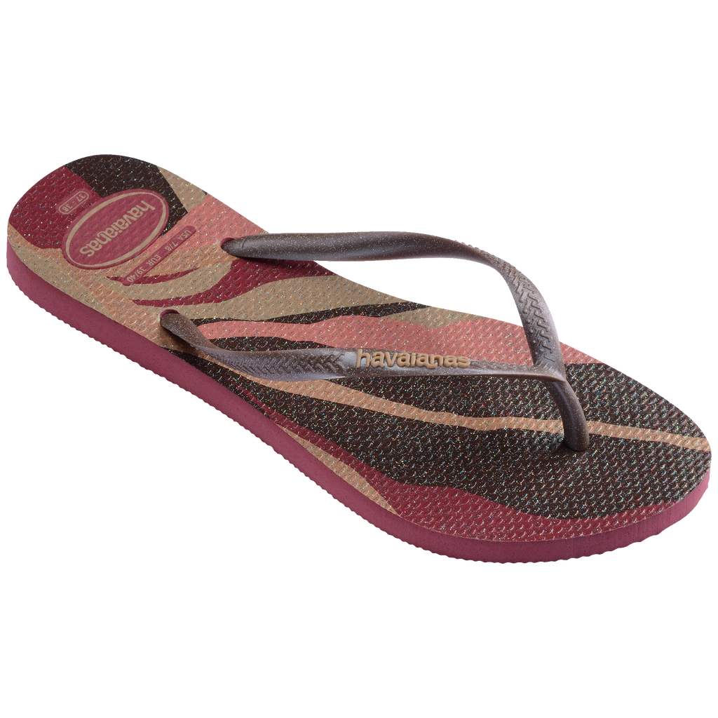 Women's Slim Palette Glow Flip Flops - AMARANTH
