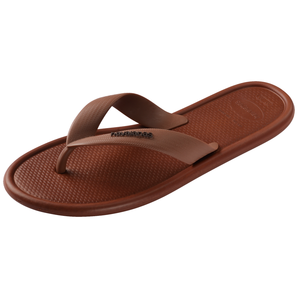 Women's Puffed Up Flip Flops - RUST