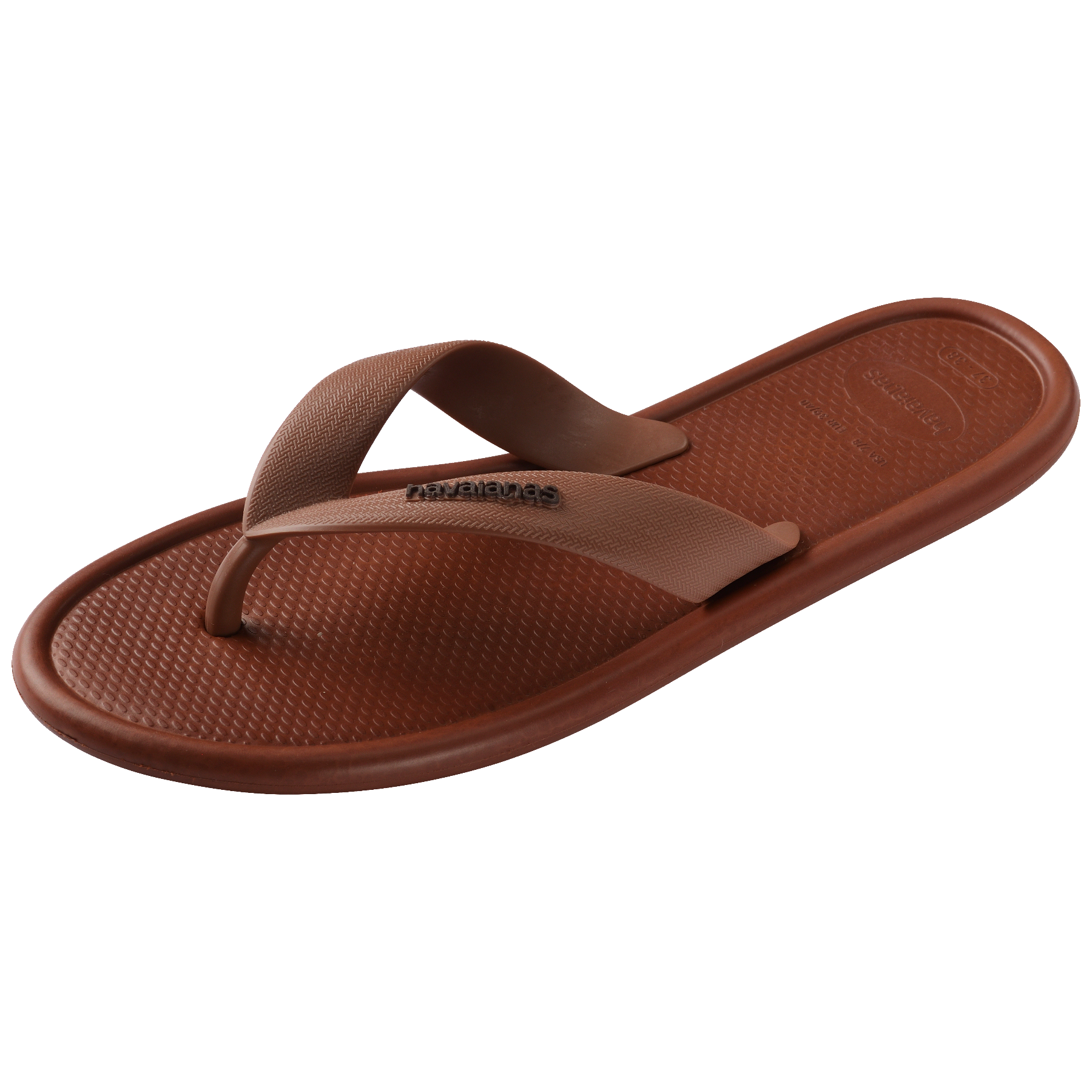 Women's Puffed Up Flip Flops - RUST