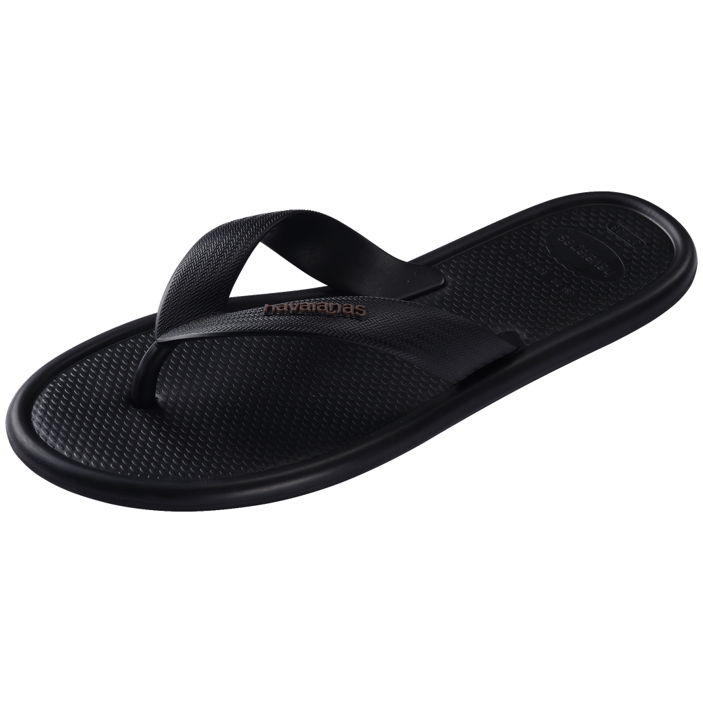 Women's Puffed Up Flip Flops - BLACK