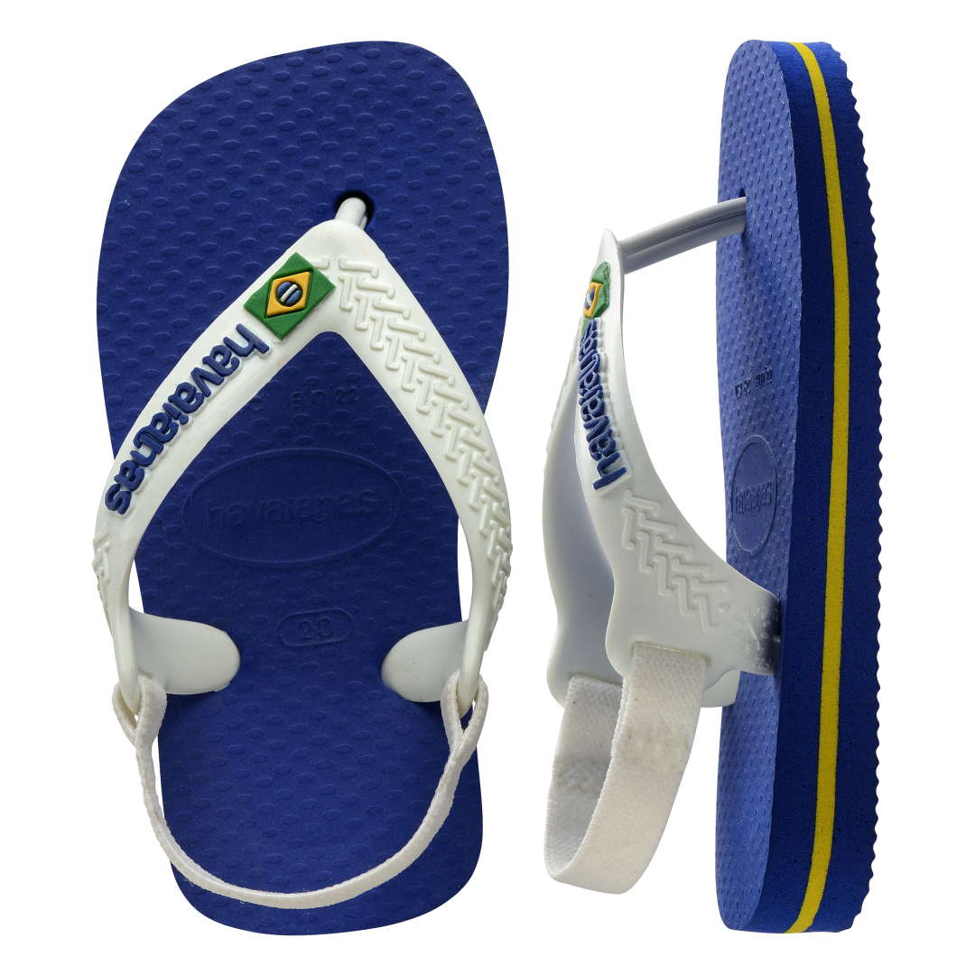 Baby Brazil Logo Flip Flop Sandals - Marine Blue