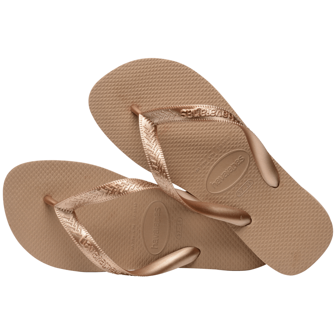 Women's Top Tiras Flip Flops - Rose Gold