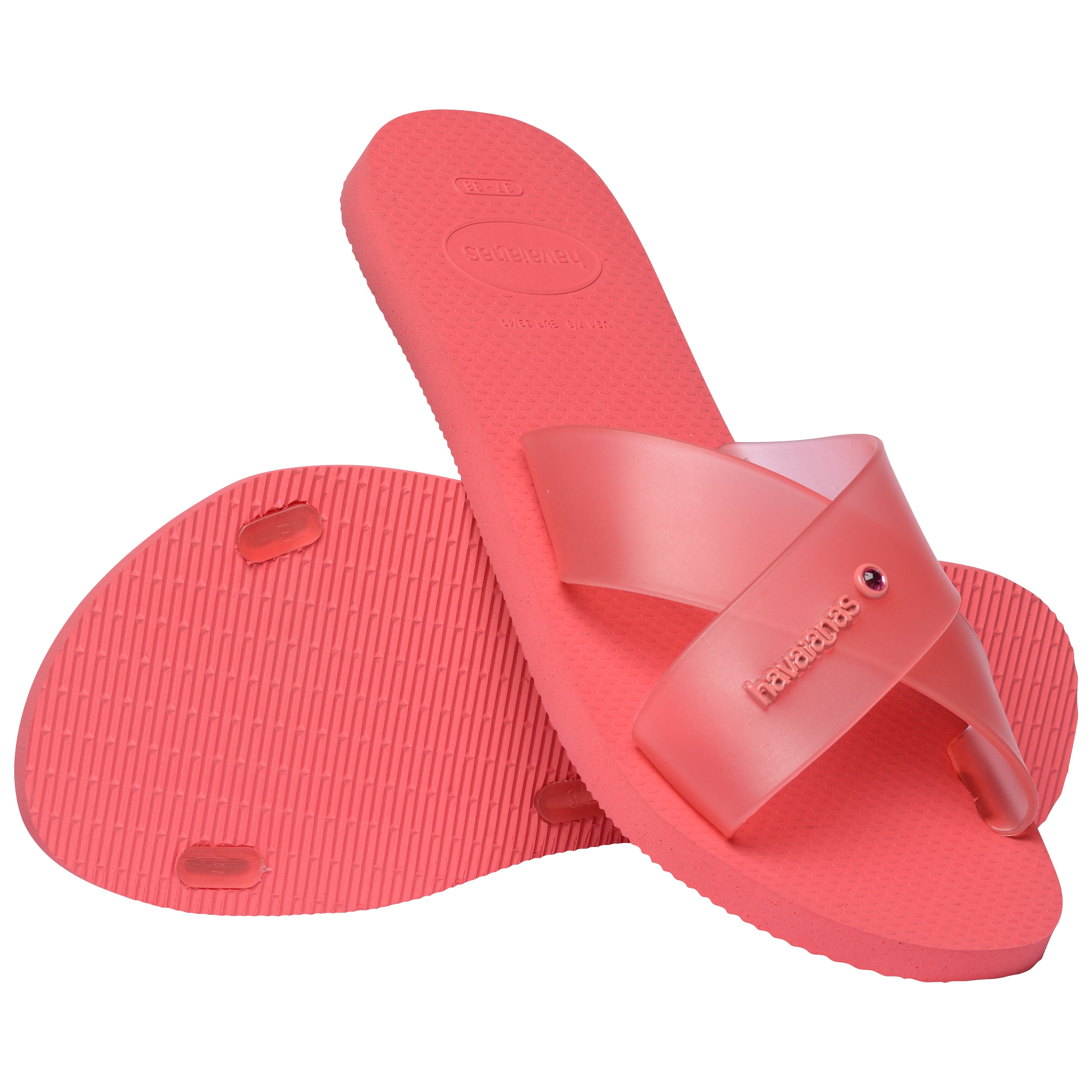 Women's Aqua Jelly Sandals - TROPICAL CORAL