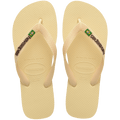 Women's Brazil Logo Flip Flops - BUTTERCREAM