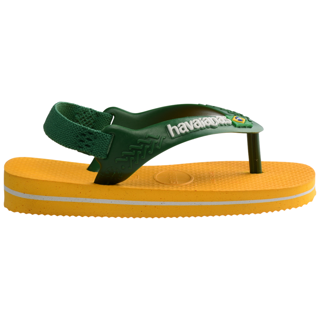 Baby Brazil Logo Flip Flop Sandals - Pop Yellow/Amazon