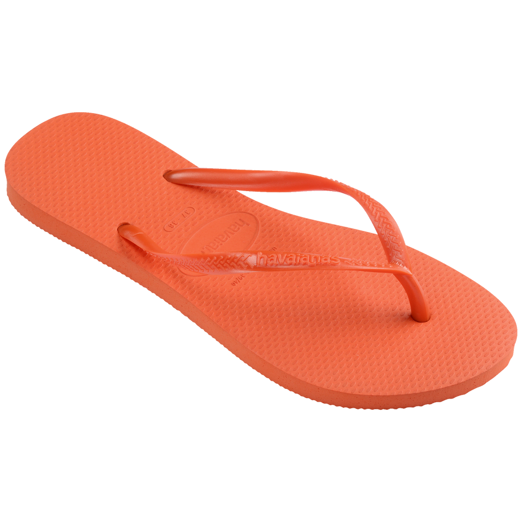Women's Slim Flip Flops - ORANGE