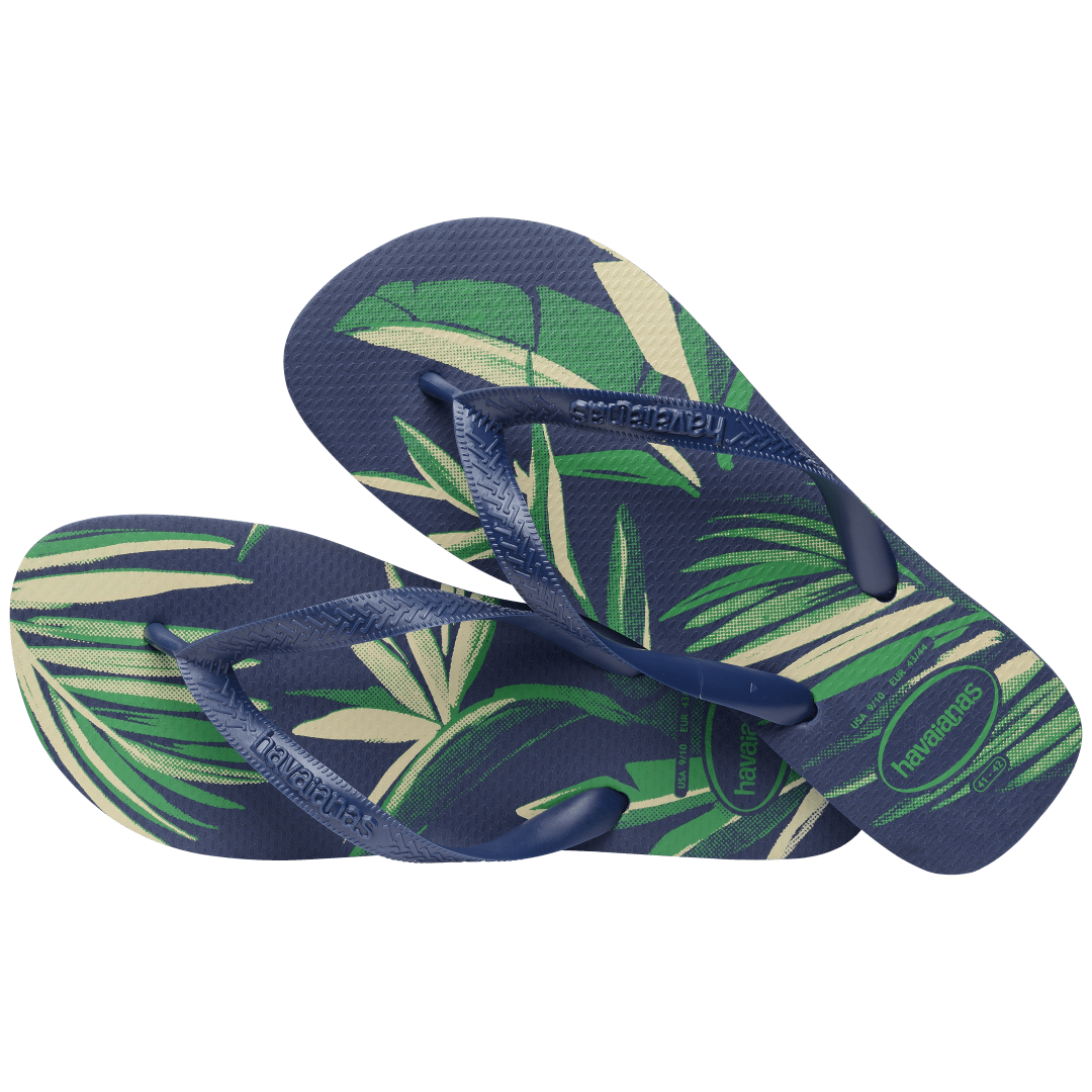 Men's Top Aloha Flip Flops - Navy Blue
