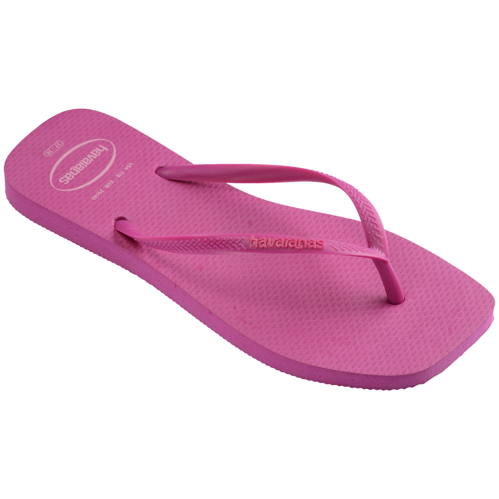 Women's Slim Square Logo Pop Up Flip Flops - ROSE GUM