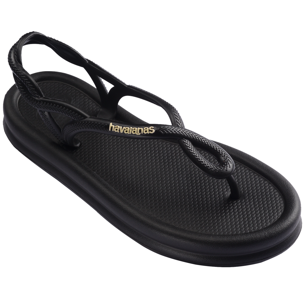 Women's Luna Puffed Sandals - BLACK