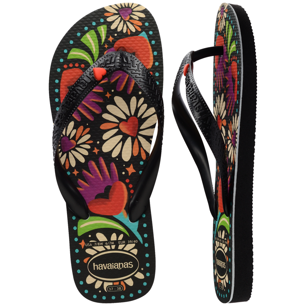 Women's Top Begonia Flip Flops - Black