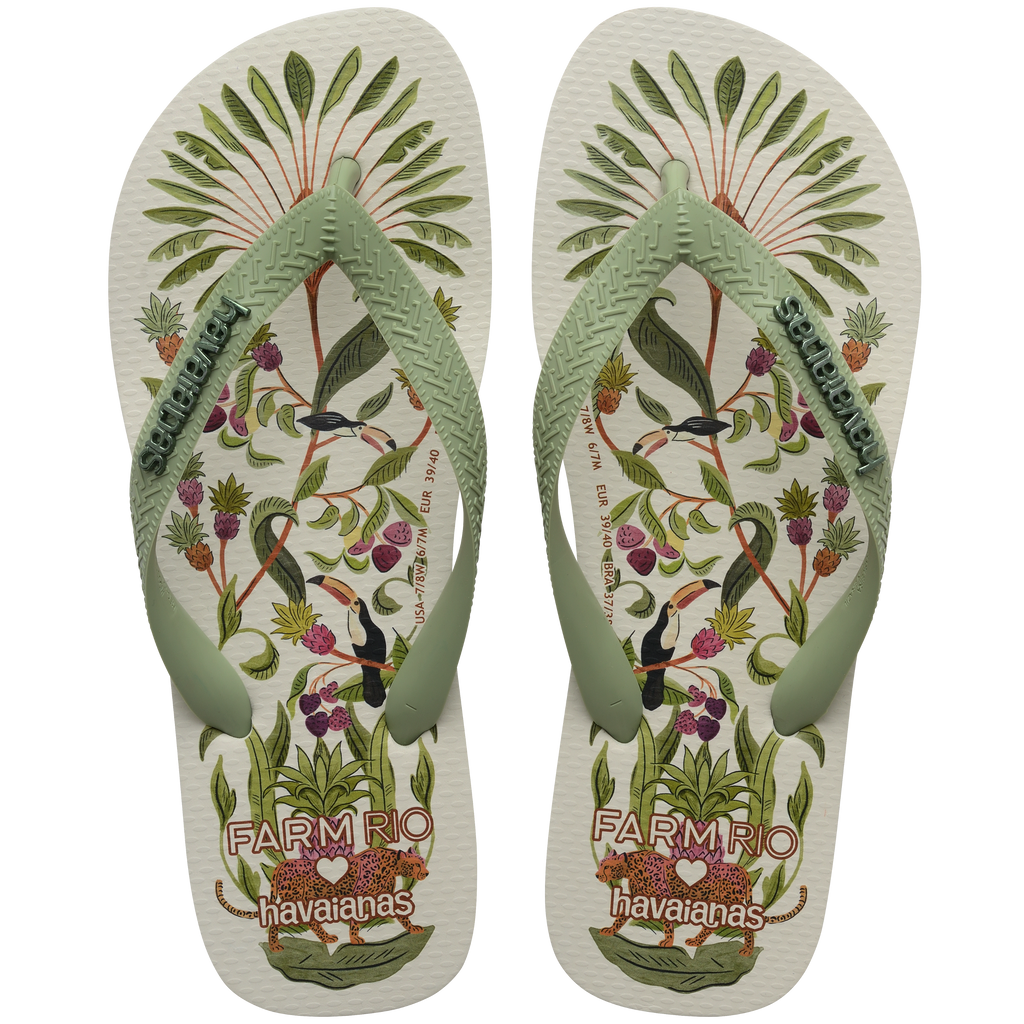 Women's FARM Rio Sweet Forest Flip Flops - Smoke Green